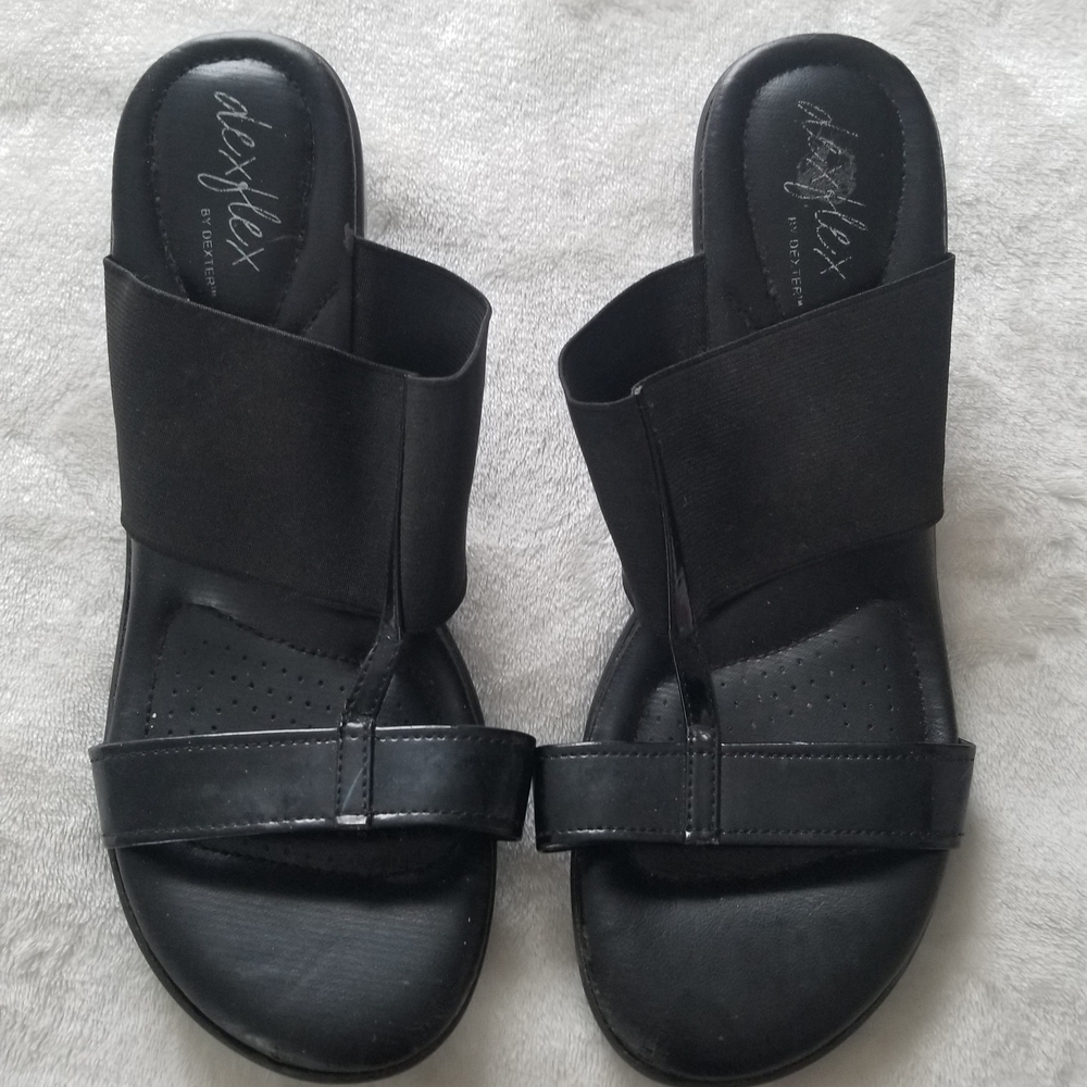 Dexflex by Dexter Women's Black Slide Sandals